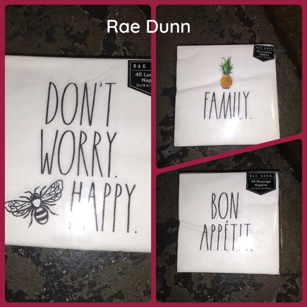 Rae Dunn 3pc napkins